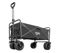 Angel Living Chariot de Transport Pliable, 300L Grande Capacité, 150kg Charge Statique, Chariot de Camping Tout Terrain avec Poignée Réglable, pour Jardin, Plage, Festival, Courses, Pique-Nique, Noir