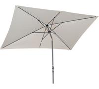 Angel Living Parasol 3x2M en aluminium avec manivelle et inclinaison pour terrasse de jardin Ivoire