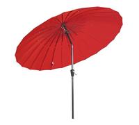 Angel Living Parasol De Jardin Parasol 250cm Rond 24 baleines L'Ombre De MéCanisme D'Inclinaison De Manivelle, Protection UV pour Balcon Terrasse Piscine Extérieur Plage (Rouge)
