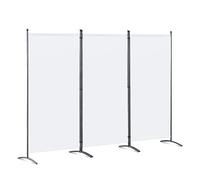Angel Living Paravent 3 Panneaux Diviseurs de Chambre Séparateur de Panneaux Indépendant Paroi de Séparation Murale Séparation Visuelle pour Bureaux, Chambre à Coucher, 243 x 169 cm (Blanc)