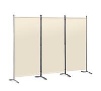 Angel Living Paravent 3 Panneaux Diviseurs de Chambre Séparateur de Panneaux Indépendant Paroi de Séparation Murale Séparation Visuelle pour Bureaux, Chambre à Coucher, 243 x 169 cm (Beige)