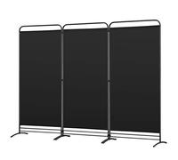 Angel Living Paravent 3 Panneaux Pliable Diviseurs de Chambre Séparateur de Panneaux Indépendant Paroi de Séparation Murale Séparation Visuelle pour Bureaux, Chambre à Coucher, 180 x 243cm (Noir)