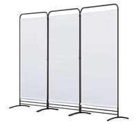 Angel Living Paravent 3 Panneaux Pliable Diviseurs de Chambre Séparateur de Panneaux Indépendant Paroi de Séparation Murale Séparation Visuelle pour Bureaux, Chambre à Coucher, 180 x 243cm (Blanc)