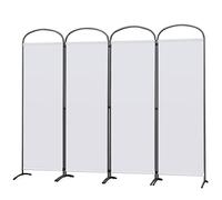 Angel Living Paravent 4 Panneaux Diviseurs de Chambre Séparateur de Panneaux Indépendant Paroi de Séparation Murale Séparation Visuelle pour Bureaux, Chambre à Coucher, 224 x 182cm (Blanc)