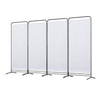 Angel Living Paravent 4 Panneaux Pliable Diviseurs de Chambre Séparateur de Panneaux Indépendant Paroi de Séparation Murale Séparation Visuelle pour Bureaux, Chambre à Coucher, 180 x 324cm (Blanc)