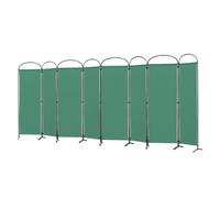 Angel Living Paravent Cloison modulable pour intérieur/extérieur Séparateur d'espace avec Structure métallique et Toile Polyester pour Salon Chambre Bureau Balcon 448 x 182cm (Vert)