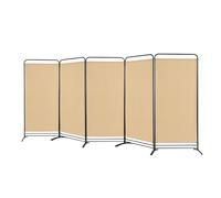Angel Living Paravent Cloison modulable pour intérieur/extérieur Séparateur d'espace avec Structure métallique et Toile Polyester pour Salon Chambre Bureau Balcon 405x180 cm (Beige)