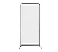 Angel Living Paravent Cloison modulable pour intérieur/extérieur Séparateur d'espace avec Structure métallique et Toile Polyester pour Salon Chambre Bureau Balcon 81x180 cm (Blanc)
