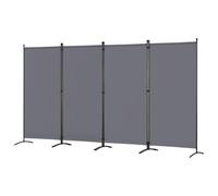 Angel Living Paravent de Protection à 4 Panneaux, cloison de séparation Pliable pour Salon, Jardin, extérieur, 324 x 180 cm (Gris)