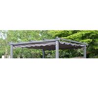 Angel Living Toit Supérieur pour 3x3M Tonnelle Pergola en Aluminium (Gris)