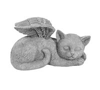 Angel Memorial Dog Statue, Resin Synthétique Sculpture de Jardin pour Animaux de Compagnie de Somnifère, Merveilleux Souvenir placé dans Le Jardin Extérieur ou la Pierre (Ange Chat)