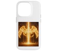 Angel of Eternal Fire Celestial Guardian Light Cadeau Design Coque pour iPhone 14 Pro