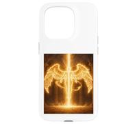 Angel of Eternal Fire Celestial Guardian Light Cadeau Design Coque pour iPhone 15 Pro
