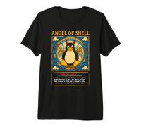 Angel of Shell Linux Funny Sysadmin Tux Penguin T-Shirt Haut de Gamme
