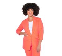 Angel of Style Femme Grandes Tailles Blazer col à Revers et Manches Longues, Coupe Ouverte Rose Fluo 58 830286598-56
