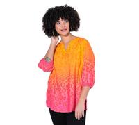Angel of Style Femme Grandes Tailles Blouse Coupe Confortable, imprimé léopard avec dégradé de Couleurs Orange Fluo 54 849519667-52