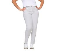 Angel of Style Femme Grandes Tailles Jean Emma 5 Poches, Tissu Extensible et Confortable, Coupe Slim Fit Blanc Neige 62 831913200-60