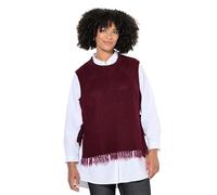 Angel of Style Femme Grandes Tailles Pull sans Manches, Coupe Confortable, Cordon à Nouer de Chaque côté Rouge vin foncé 46+ 845489350-46+