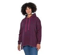 Angel of Style Femme Grandes Tailles Sweat-Shirt à Capuche, Motif à Rayures, Coupe évasée Noir 50+ 846656100-50+