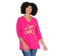 Angel of Style Femme Grandes Tailles T-Shirt Coupe Confortable, Message imprimé Rojo hibisco 56 845543510-54