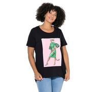 Angel of Style Femme Grandes Tailles T-Shirt Coupe évasée, imprimé léopard/Lady avec Message Noir 52 845536100-50