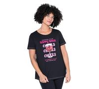 Angel of Style Femme Grandes Tailles T-Shirt Coupe Komfort Fit à Motif Aperitif : Chaque Coloris est différent Noir 44 849262100-42