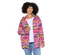 Angel of Style Femme Grandes Tailles Veste en Molleton, imprimé Graffiti et Coupe Ouverte Rojo hibisco 60 845800510-58