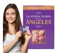 Angel Oracle Deck Lot de 44 cartes de tarot d'oracle - Outil de lecture de message spirituel - Kit de tarot adapté aux débutants - 10,5 x 7,5 x 1,5 cm - Pour méditation, auto-réflexion à la maison