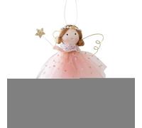 Angel Ornaments, Winter Hanging Decorations 4.33x5.51 inches, Cute Christmas Pendant Set, Soft Fabric Angels with Strings, Holiday Decor for Wall Mantel Window Party Use, Easy Installation