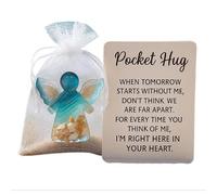 Angel Pocket Hug in Memory of The Dead Cadeau de condoléances avec symbolisme de guérison, souvenir d'ange en résine avec poème pour perte, confort commémoratif pour vos proches - Taille de transport