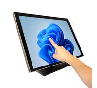 ANGEL POS Cadre en aluminium robuste de 19 po de qualité commerciale, moniteur à écran tactile capacitif 4:3, 1280 × 1024, verre anti-éclaboussures, design sans lunette, boîtier et base en métal