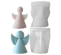 Angel Silicone Mold - 3D Shape Casting Form, Flexible Baking Craft Tool, Easy Release Resin Soap Chocolate Clay Wax Cement Mold Detailed Design Maker Tool For Muffin Dessert Decoration For Home
