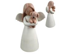 Angel Statues - 12x8x5.5cm Resin Memorial Statue Figurine for Dog Lover, Versatile Angel Desk Decoration | Friendship-Inspired Memorial Dog Lover Sympathy Friendship Bedroom Shelf Nightstand