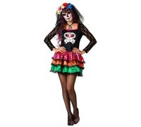 ATOSA déguisement squelette mexicain robe noire femme adulte XL