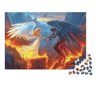 Angel Vs Demon Clash Colourful Angel & Devil 1000 Pieces Adult Jigsaws for Adults & Kids Fun Rainy Day Activity 38x26cm/1000pcs
