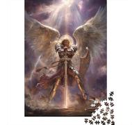 Angel Warrior Sword Artwork Puzzle 1000 Pieces Cadeau Unique Jeu Éducatif Défi Jouet À De Qualité Supérieure Peinture Art pour Adultes Enfants 70x50cm/1000pcs