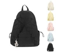 Angel Wing Backpack, Cute Lightweight Nylon Daypack with Zipper (Black)