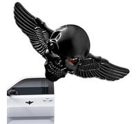 Angel Wings Car Decal - Chrome, 2 Fallen Guardians for Vehicle Personalization, Silver Wings with 3D Skeleton Detail, Auto Accessories, Ornaments for, and Lorry