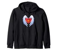Angel Wings Love Heart s'enroule Autour de Vous Sweat à Capuche