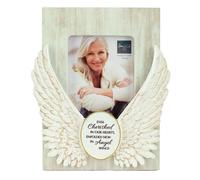 Angel Wings Memorial Photo Frame Home Decor Gift For Death Of a Wared tient une photo de 4 pouces par 6 pouces par Abbey & CA Gift Antique White