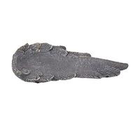 Angel Wings Pet Tombstone étanche étanche Marker en pierre commémorative pour animaux de compagnie personnalisés personnalisés pour les chats et les chiens sous un arbre préféré (Gris rocheux)
