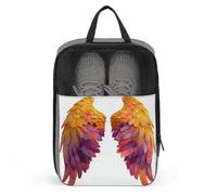Angel Wings Sac à chaussures de golf Jaune Orange Violet Pour Voyage Usage quotidien Sac de rangement anti-poussière Sac à chaussures de golf