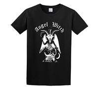 Angel Witch Baphomet Heavy Metal Rock Punk Music Satan Men Simple Tshirt Black L