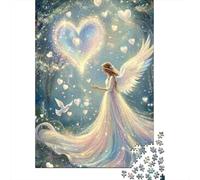 Angel with Heart Light 1000 Piece Puzzle for Adults Angel with Glowing Heart Light Fun and Challenging Family Game & Great Gift Idea 52x38cm 1000pcs