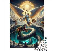 Angel with Key Heavenly Guardian Puzzle 1000 Pièces Educa Jouet en Bois Divertissement Créatif De l'art De La Décoration Jeu Éducatif Challenge Toy Adultes & Enfants des 14 Ans 38x26cm/1000pcs