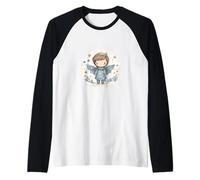 Angel with Wings for Women and Kids Cute Winter Wonderland Manche Raglan