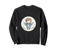 Angel with Wings for Women and Kids Cute Winter Wonderland Sweatshirt