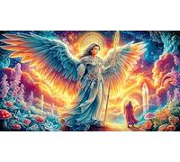 Angel-with-Wings-Over-Earth 1000 pièces Papier recyclé Puzzle Extremement Difficile Jeux éducatifs Idée Cadeau Parfaite pour Adultes et Enfants de 12 Ans et Plus 38x26/1000 pièces