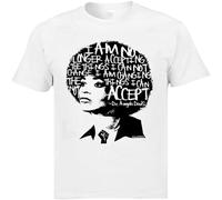Angela Davis Actor T Shirt Letter Hair Art Character Tshirts White Out in The Night Cotton Design T Shirts Men Sweater Clothes T-Shirt White XL