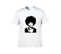 Angela Davis Political Activist 1960S Politics T-Shirt Graphic Tee Printed Top Mens White Shirt L